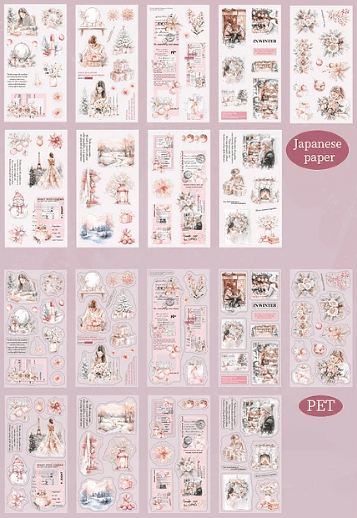Snow Collection Journal Stickers – Washi & P.E.T Pages - The Kawaii Nest