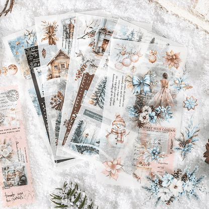 Snow Collection Journal Stickers – Washi & P.E.T Pages - The Kawaii Nest