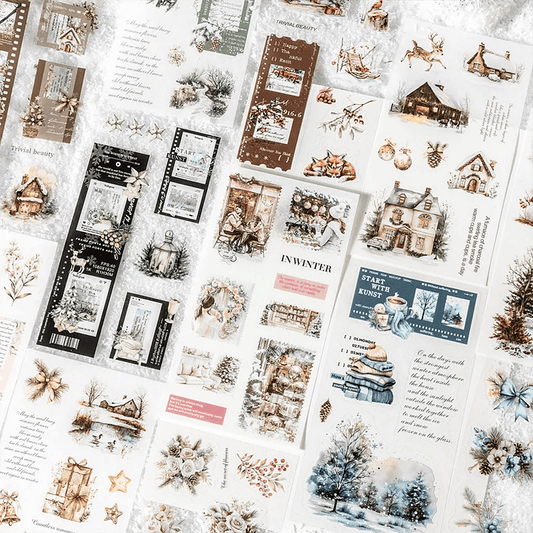 Snow Collection Journal Stickers – Washi & P.E.T Pages - The Kawaii Nest