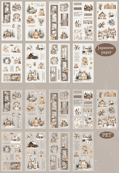 Snow Collection Journal Stickers – Washi & P.E.T Pages - The Kawaii Nest