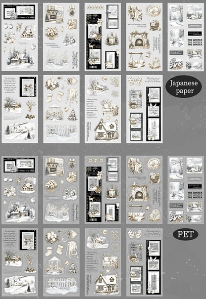 Snow Collection Journal Stickers – Washi & P.E.T Pages - The Kawaii Nest
