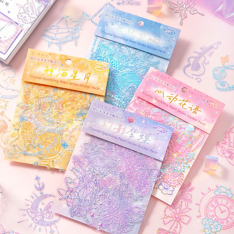 Sparkling Crystal Sticker Packs - The Kawaii Nest