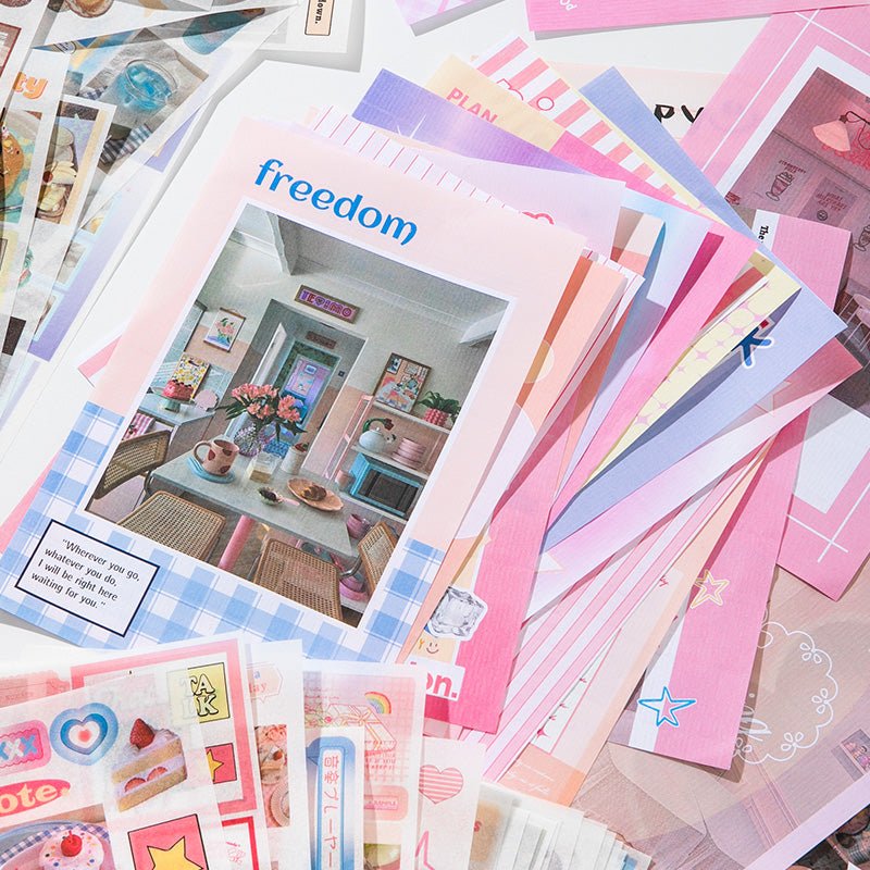 Sweet Party ~ Washi Sticker and Journaling Paper Book ~ 50 Pages - The Kawaii Nest