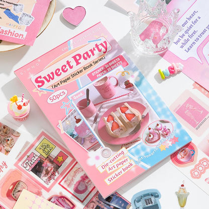 Sweet Party ~ Washi Sticker and Journaling Paper Book ~ 50 Pages - The Kawaii Nest