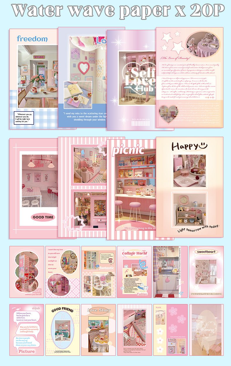 Sweet Party ~ Washi Sticker and Journaling Paper Book ~ 50 Pages - The Kawaii Nest