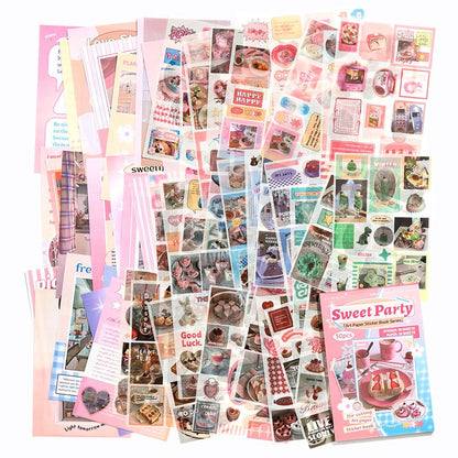 Sweet Party ~ Washi Sticker and Journaling Paper Book ~ 50 Pages - The Kawaii Nest