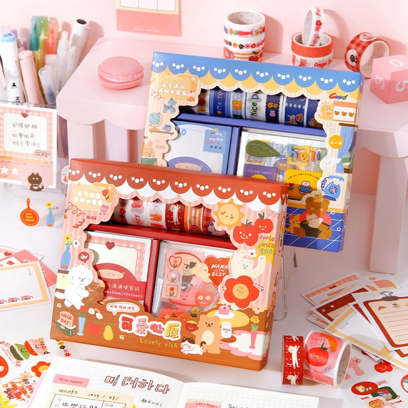Washi Tape, Sticker and Notepaper Set - The Kawaii Nest
