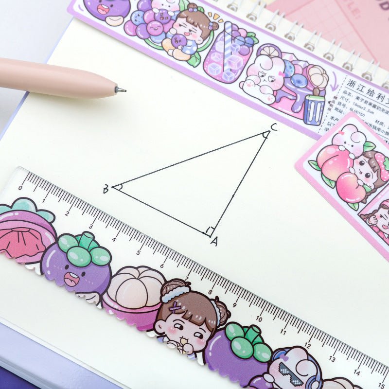 Wavy & Straight Edge Journal Ruler - The Kawaii Nest
