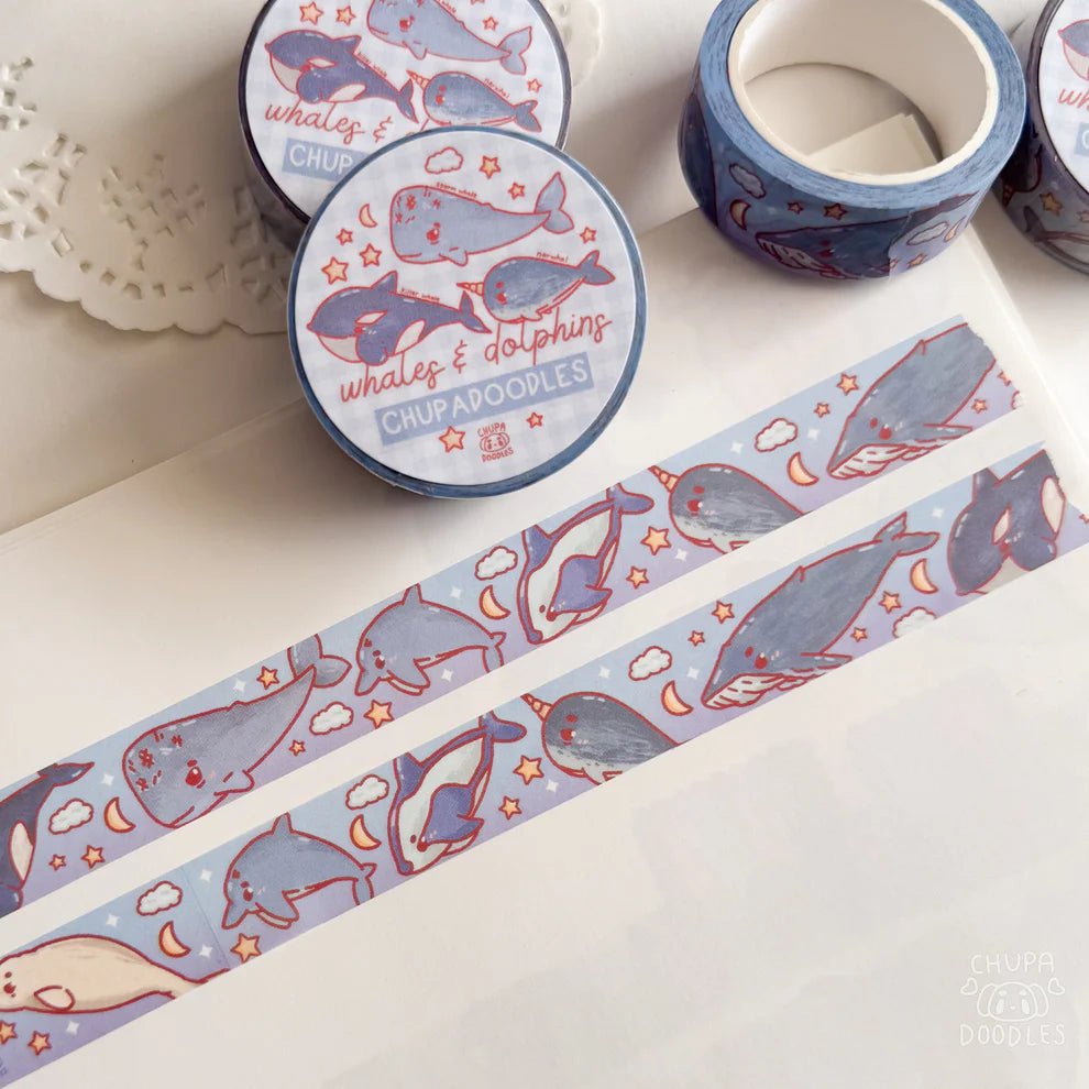 Whales & Dolphins ~ Washi Tape - The Kawaii Nest