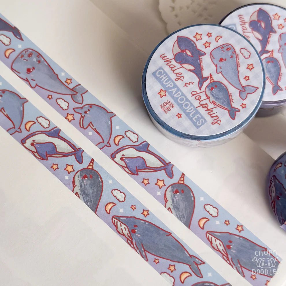 Whales & Dolphins ~ Washi Tape - The Kawaii Nest