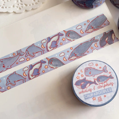 Whales & Dolphins ~ Washi Tape - The Kawaii Nest